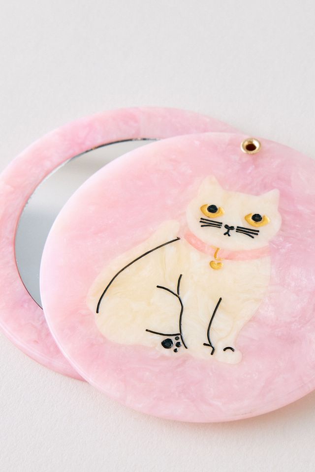 Specchietto Compatto Kawaii Cat Dipinto a Mano Solar Eclipse #1