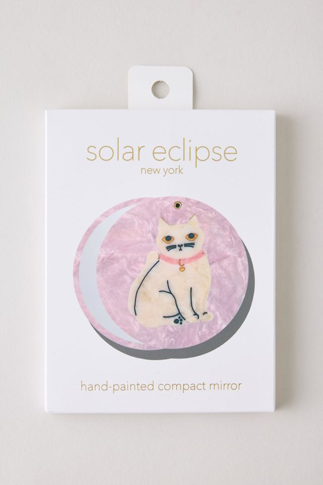 Specchietto Compatto Kawaii Cat Dipinto a Mano Solar Eclipse #2