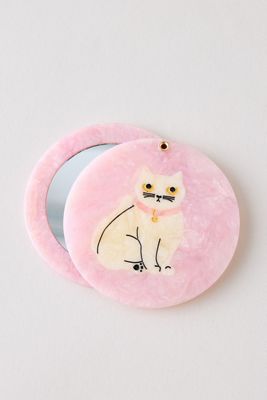 Specchietto Compatto Kawaii Cat Dipinto a Mano Solar Eclipse