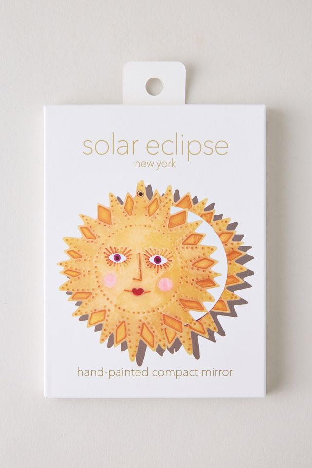 Specchio Compatto Celeste con Sole Dipinto a Mano Solar Eclipse #2