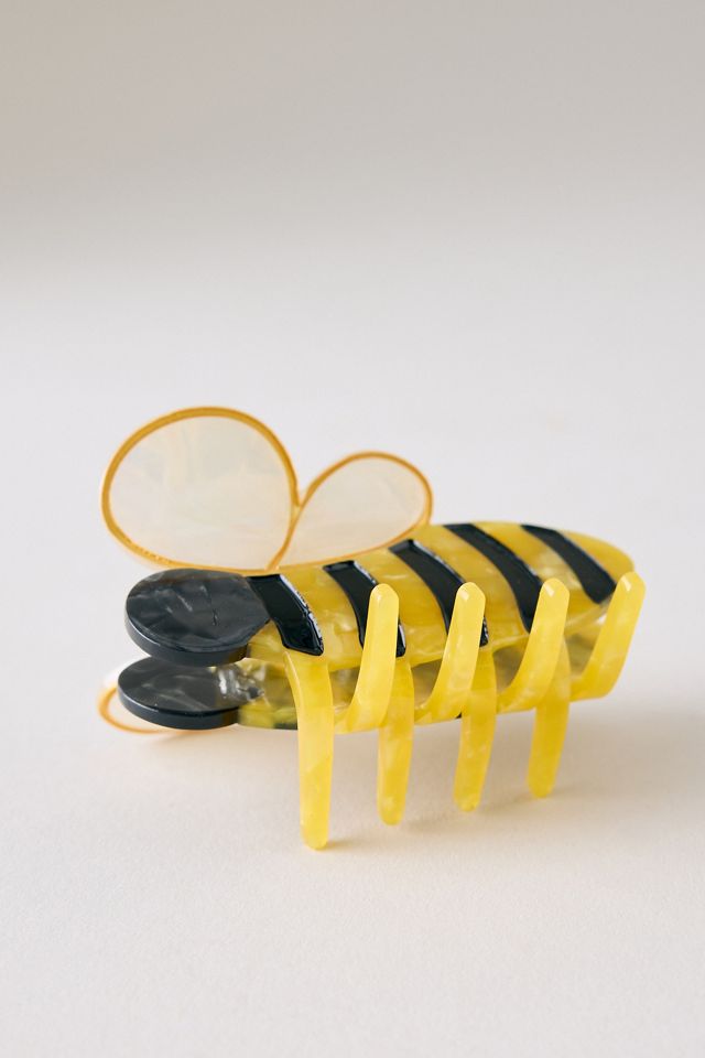 Pinza de Cabello de Garra con Abeja Pintada a Mano Solar Eclipse #2