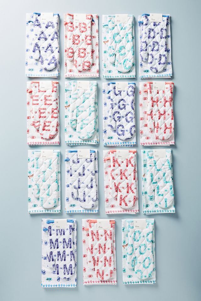 Monogram Dish Towel + Oven Mitt Set #3
