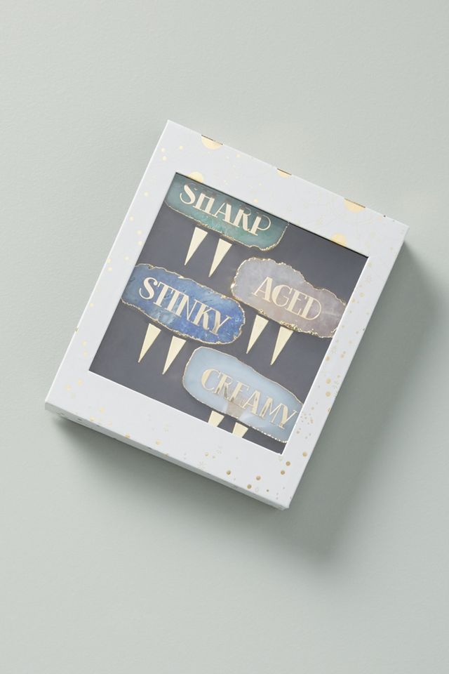 Agate Cheese Markers, Set of 4 #1