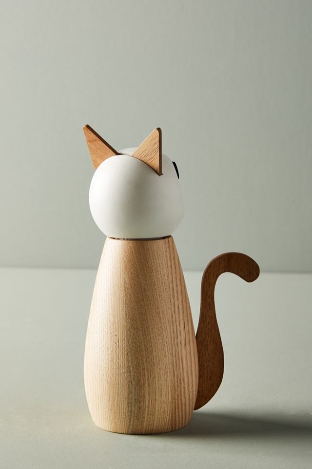 Wooden Cat Spice Grinder #1