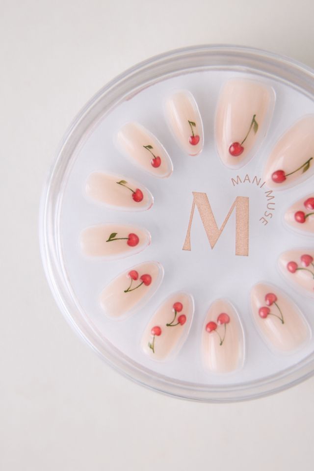 Mani Muse Talk Cherry To Me QikTips Press-On Nails #1