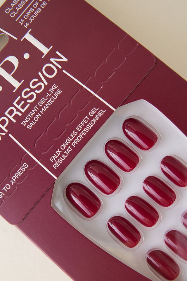 Uñas Postizas OPI xPRESS/ON Manicura de Salón Tipo Gel - Malaga Wine #1