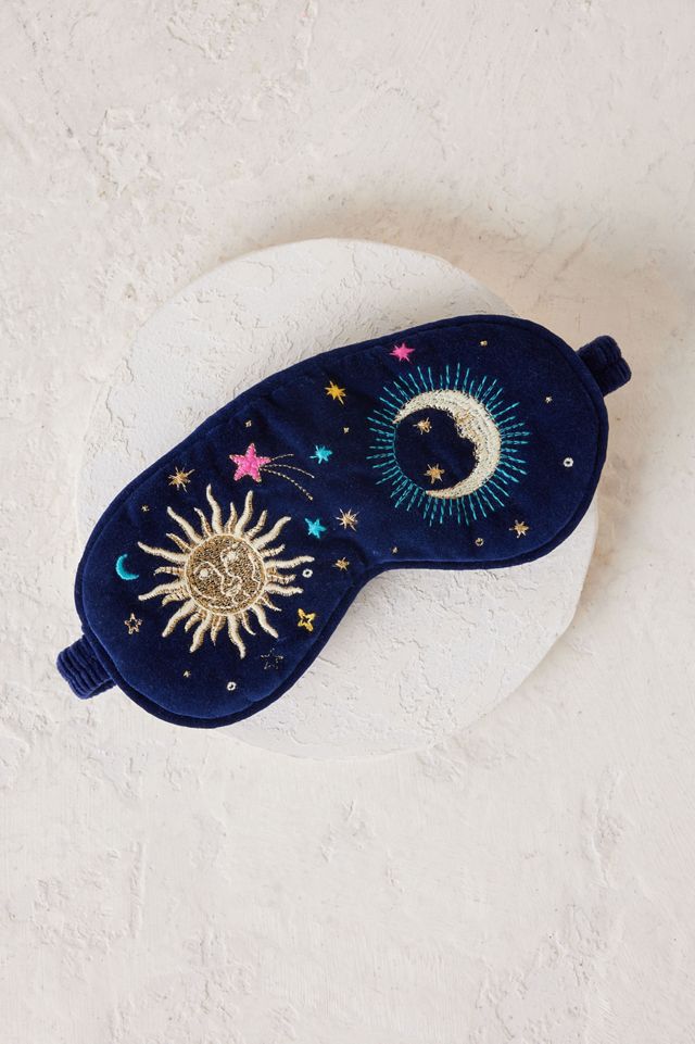 Elizabeth Scarlett Embroidered Eye Mask Anthropologie UK