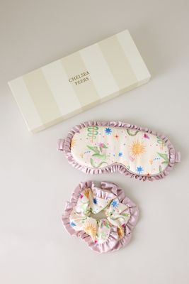Chelsea Peers Pure Silk Mythical Dragon Sleep Mask & Scrunchie Gift Set