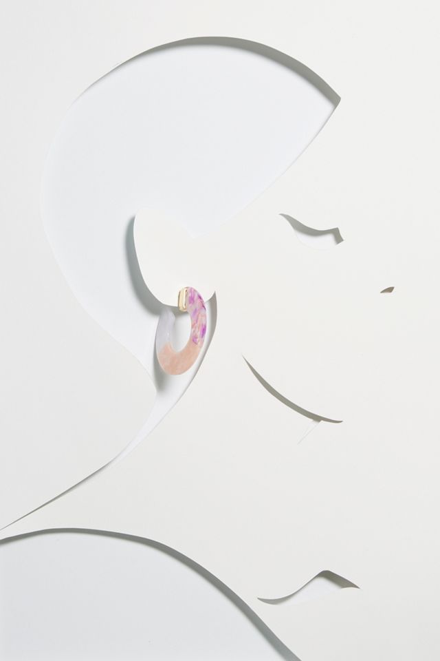 Dessa Colorblocked Hoop Earrings #2