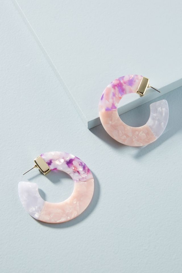Dessa Colorblocked Hoop Earrings