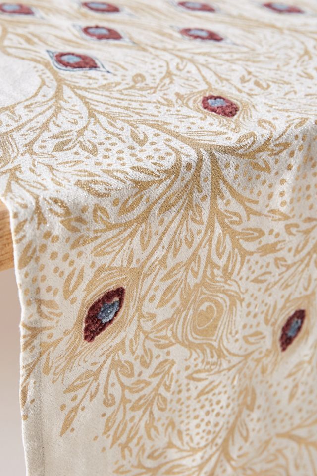 Josie Shenoy Peacock Table Runner #2