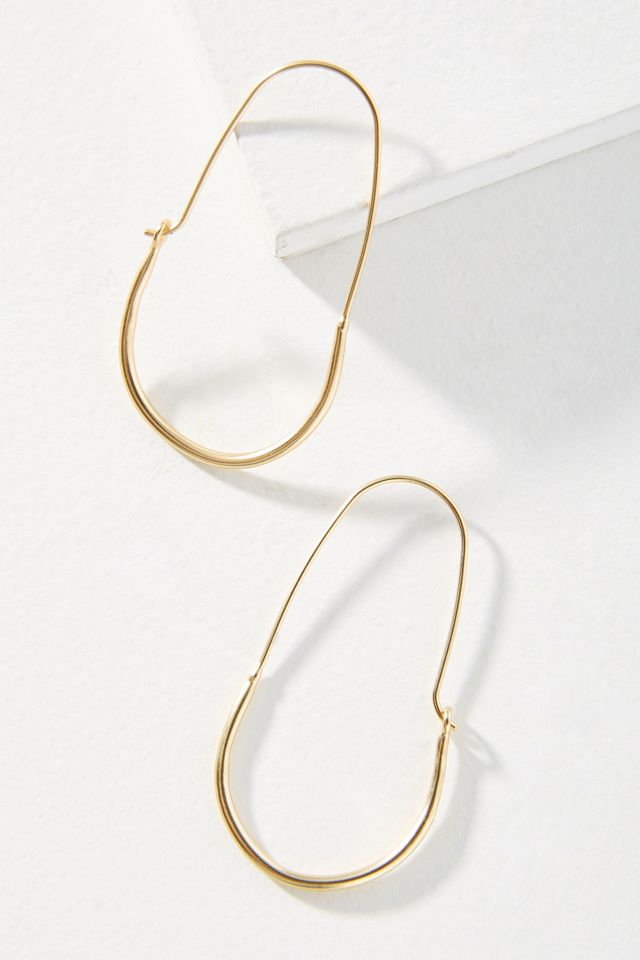 Tubular Crescent Hoop Earrings | Anthropologie