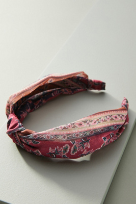 NWT Anthropologie Penelope Frayed Purple Headband Purple_color_top_knot_headband  main image 2