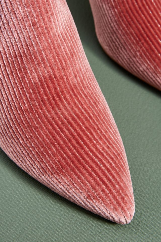 Anthropologie Velvet Kitten-Heeled Booties #2