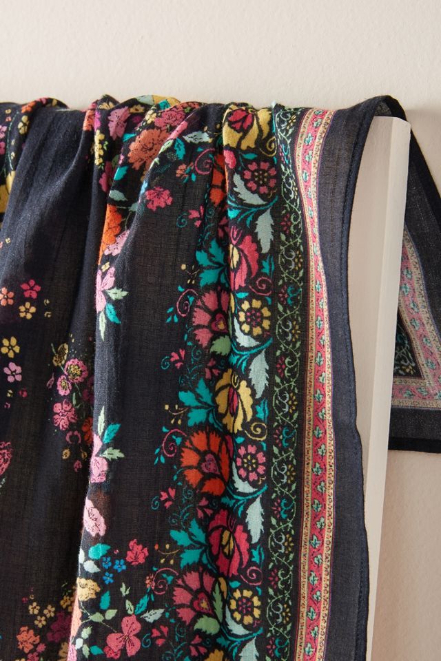 Foulard Fichu Brodé Jardinier #2