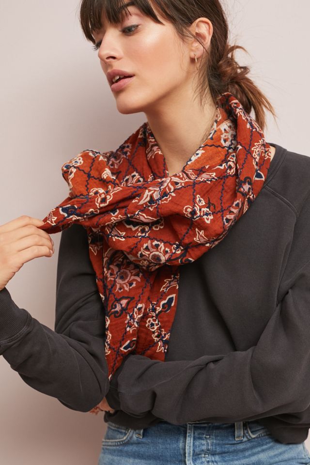 Verona Embroidered Scarf #1