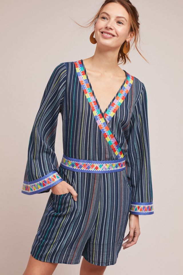 Sleeveless Rebecca Romper Quilted Nantucket Navy