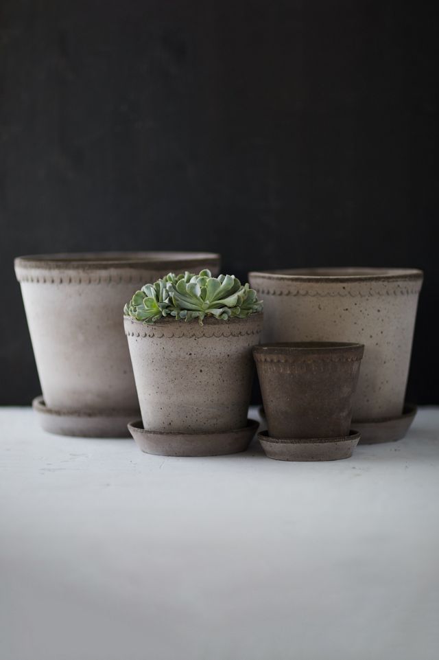 Bergs Helena Terracotta Pot + Saucer Set #1