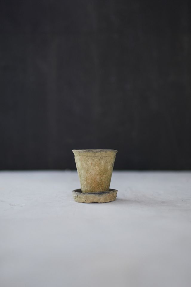 Earth Fired Clay Herb Pot + Saucer Set #6