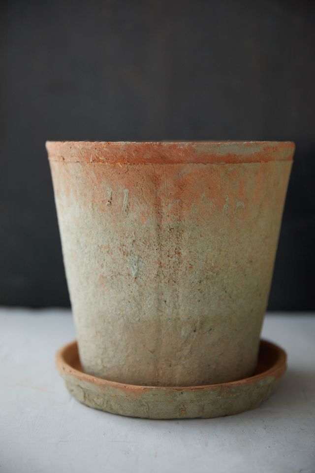 Earth Fired Clay Herb Pot + Saucer Set #1