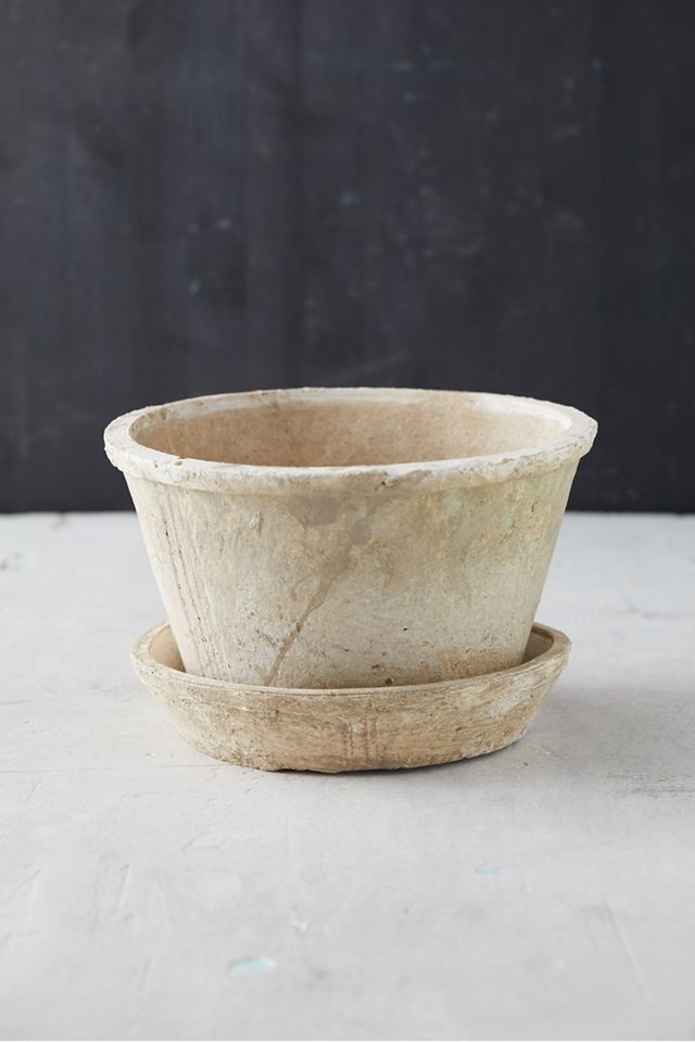 Earth Fired Clay Thin Rim Pot + Saucer Set #2
