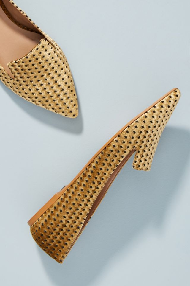 Anthropologie Velvet Loafers #1