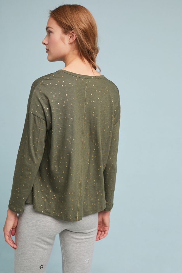Sundry Metallic Star Top #1
