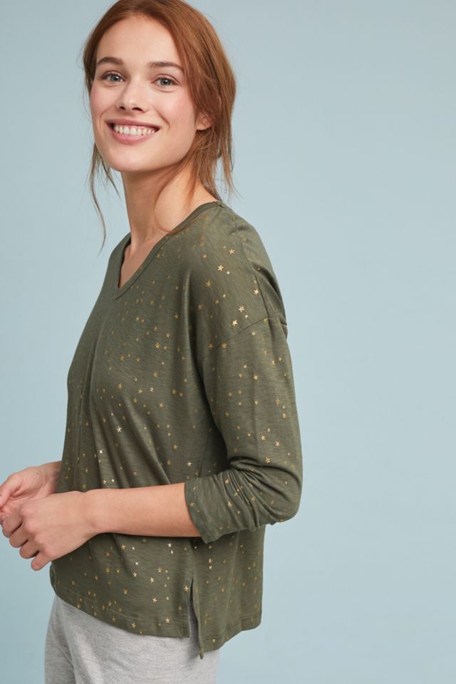 Sundry Metallic Star Top #2