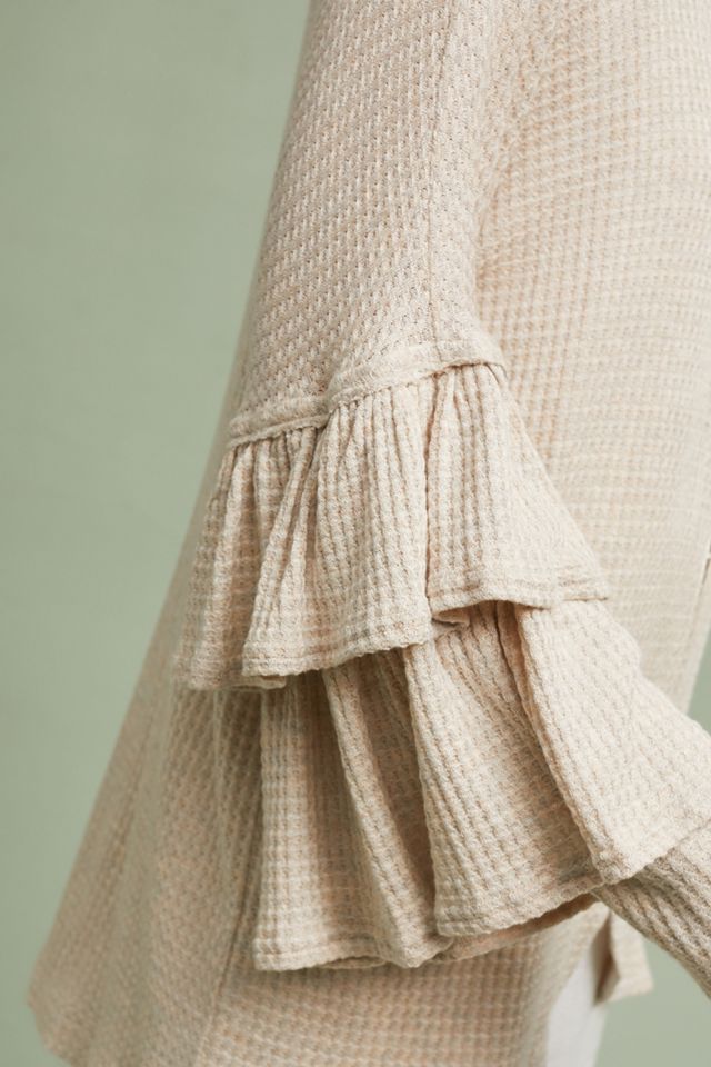 Ruffled Waffle Cardigan #2