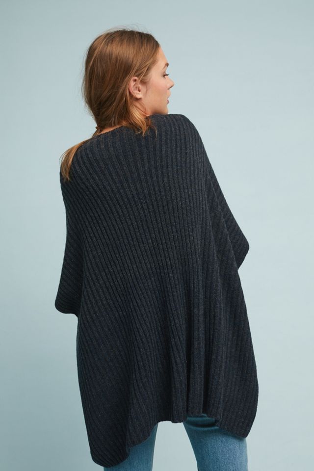 Twisted Ribbed Poncho #1
