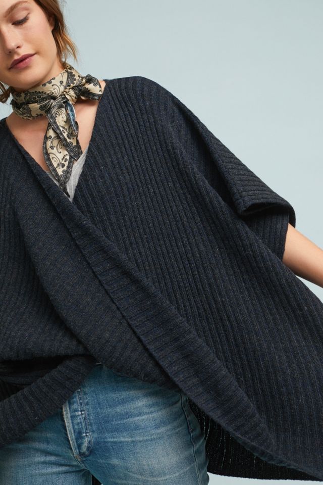Twisted Ribbed Poncho #2