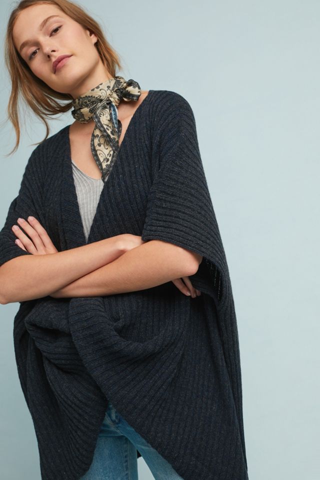 Twisted Ribbed Poncho #3