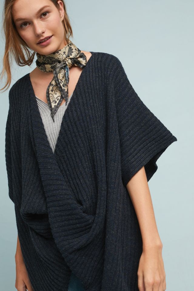 Twisted Ribbed Poncho 