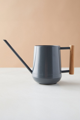 Terrain Beech Wood Handle Watering Can In Gray