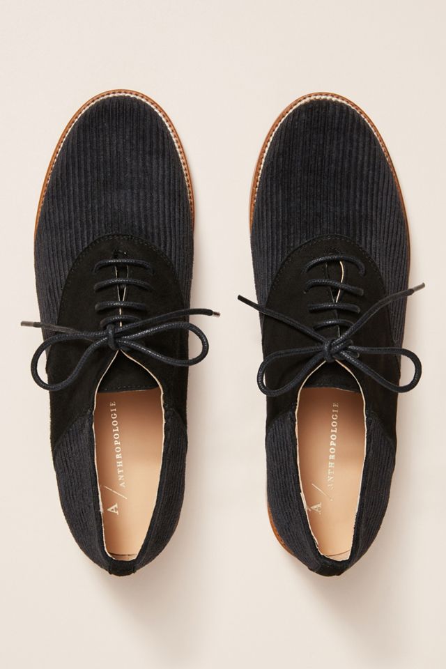Anthropologie Corduroy Oxford Loafers #1