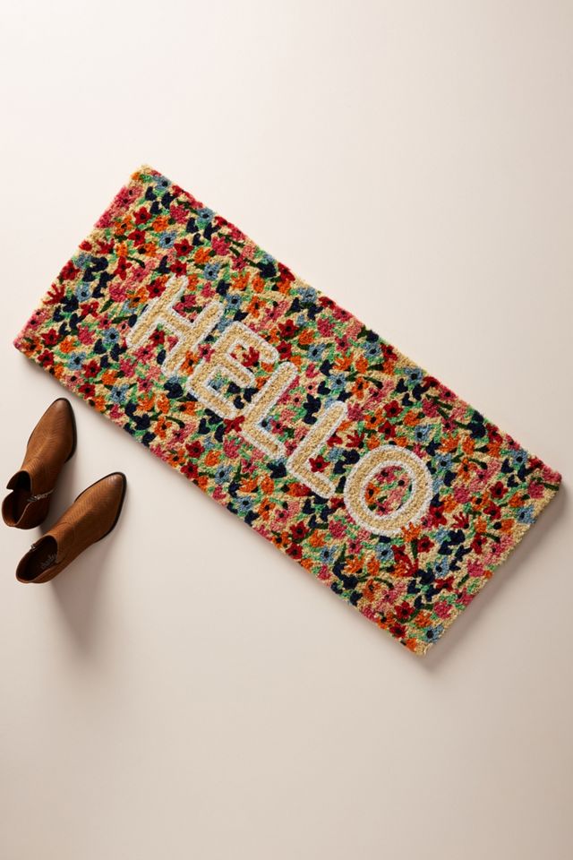 Floral Greeting Estate-Sized Doormat