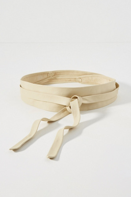 Ada Classic Wrap Belt In Beige