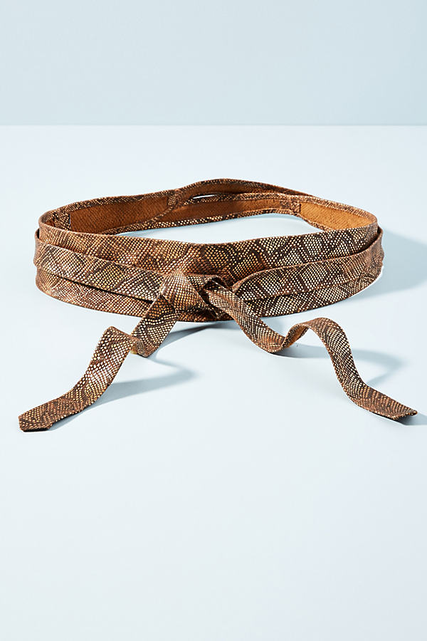 Ada Classic Wrap Belt In Brown