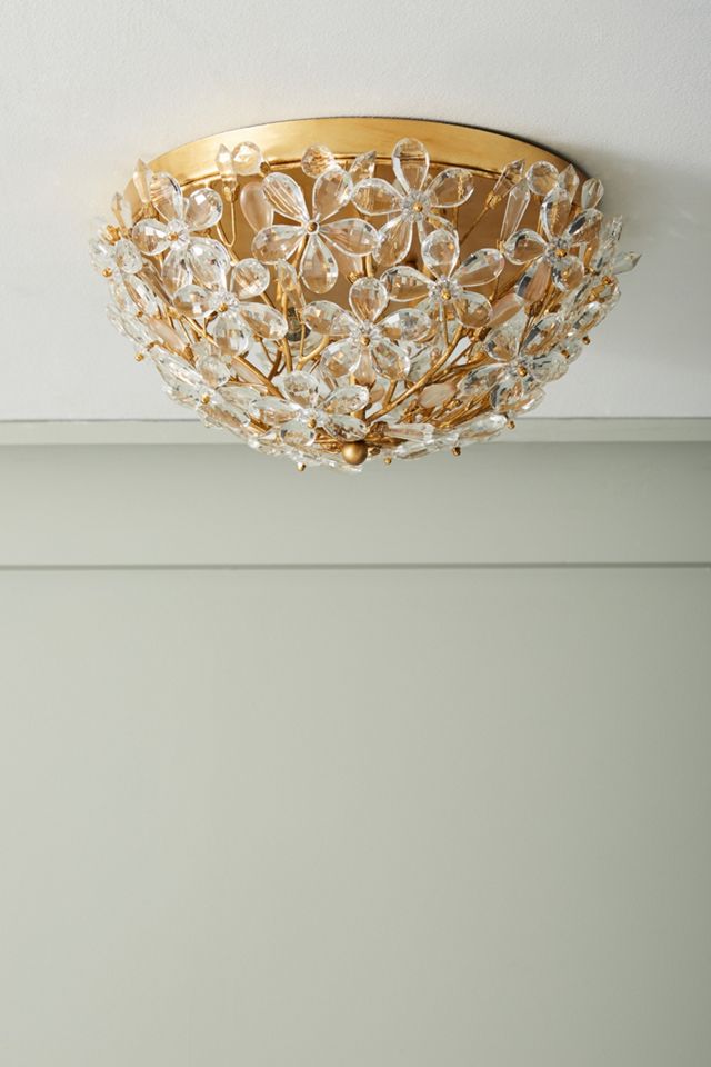 Floral Globe Flush Mount #1