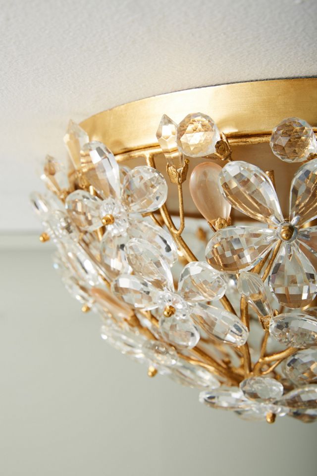 Floral Globe Flush Mount #3