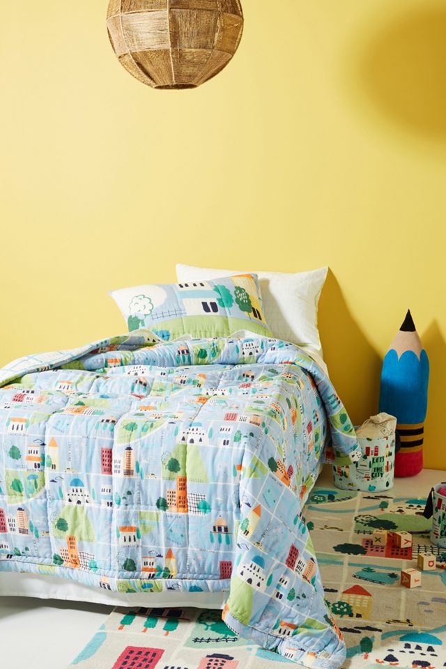 Lemon Ribbon Around Town Kids Quilt #5