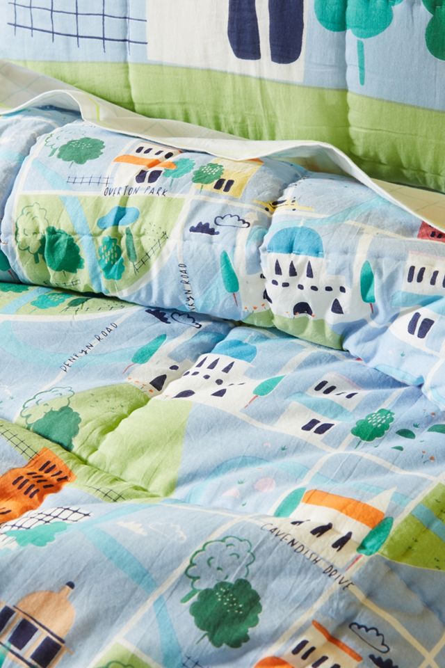 Lemon Ribbon Around Town Kids Quilt #6