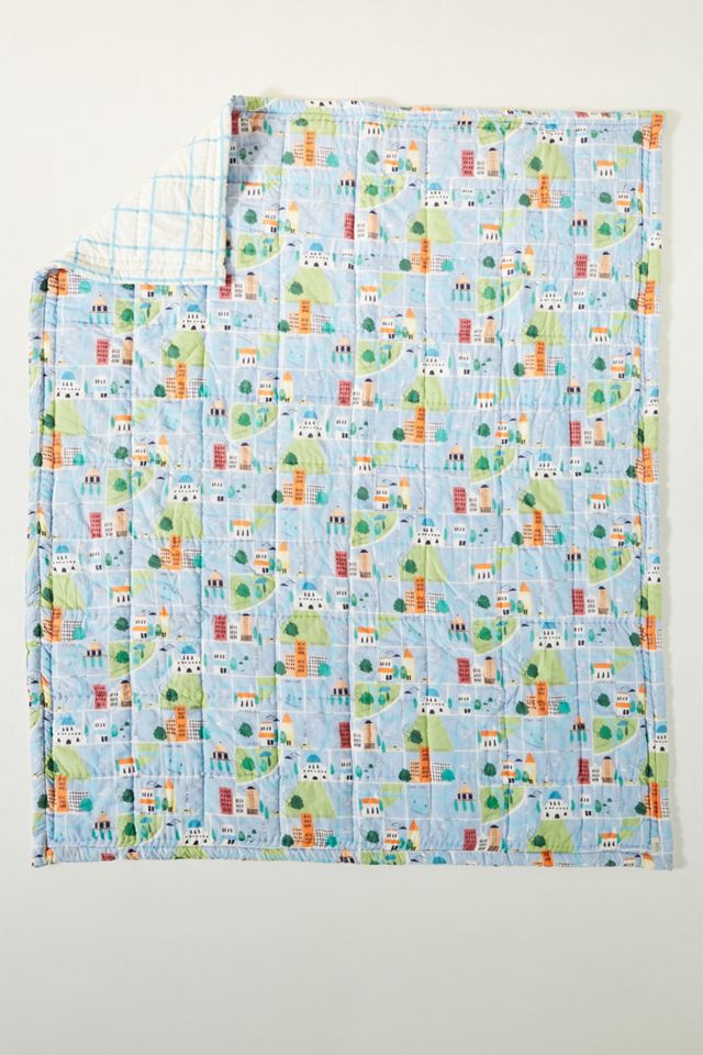 Lemon Ribbon Around Town Kids Quilt #7