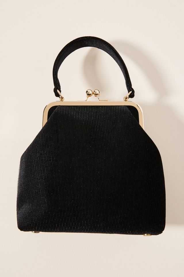Velvet Top-Handled Clutch #1