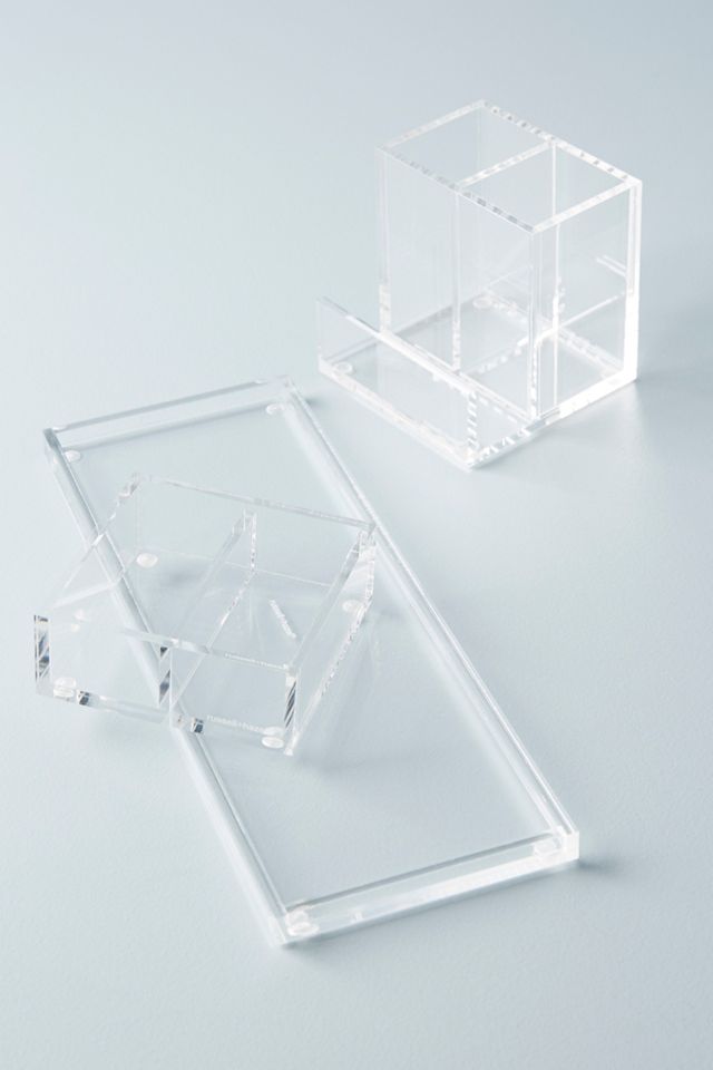 Acrylic Bloc Starter Desk Set Organizer #1
