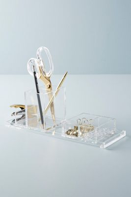 Acrylic Bloc Starter Desk Set Organizer