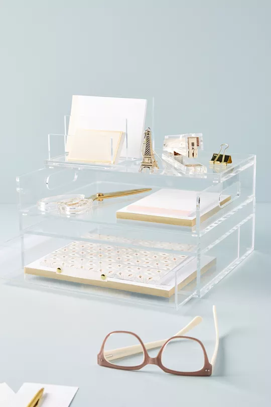 Russell+Hazel Acrylic Bloc Collection Desk Storage