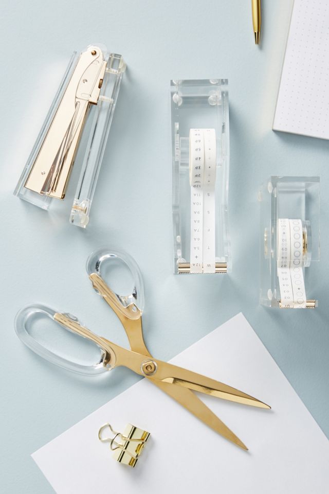 Clear Acrylic Gold Scissors