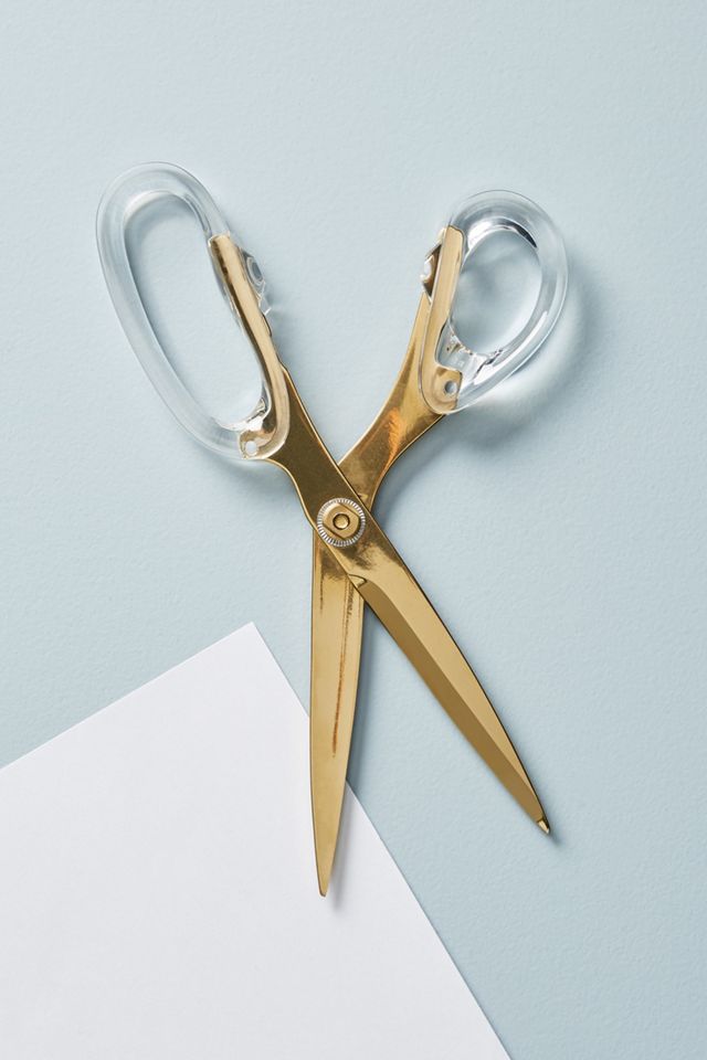 russell+hazel Gold & Acrylic Scissor - Scissors - 9 in