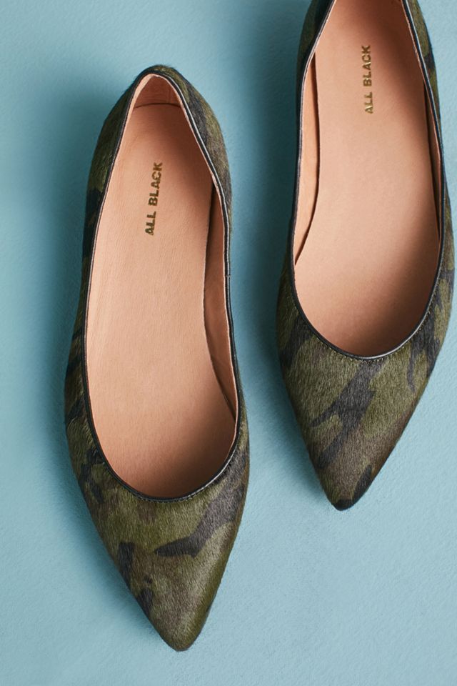 All Black Jungle Ballet Flats #4